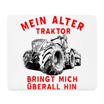 Traktor - Mousepad (Querformat) - Weiß - Vorne