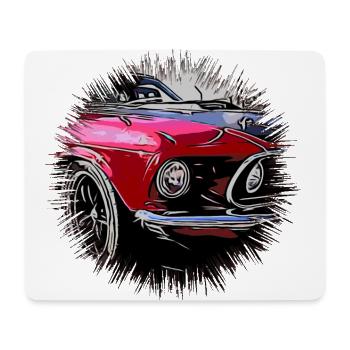 Voiture - Tapis de souris (format paysage) - blanc - Devant