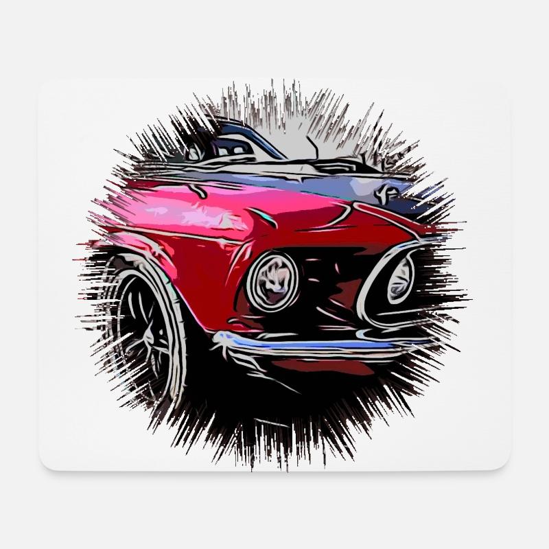 Auto - Mousepad (Querformat) - Weiß