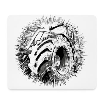 Tracteur - Tapis de souris (format paysage) - blanc - Devant