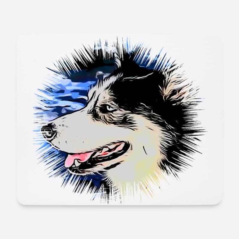 Husky - Mousepad (Querformat) - Weiß