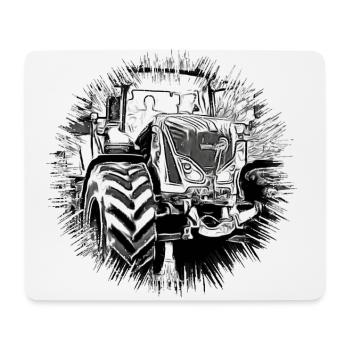 Tracteur - Tapis de souris (format paysage) - blanc - Devant