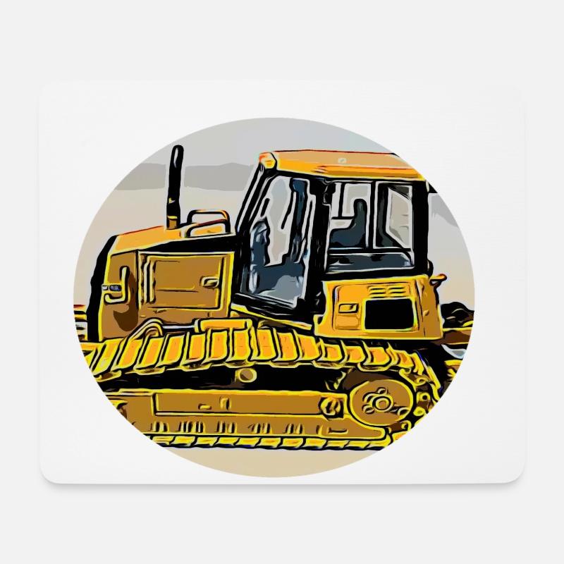 Planierraupe - Mousepad (Querformat) - Weiß