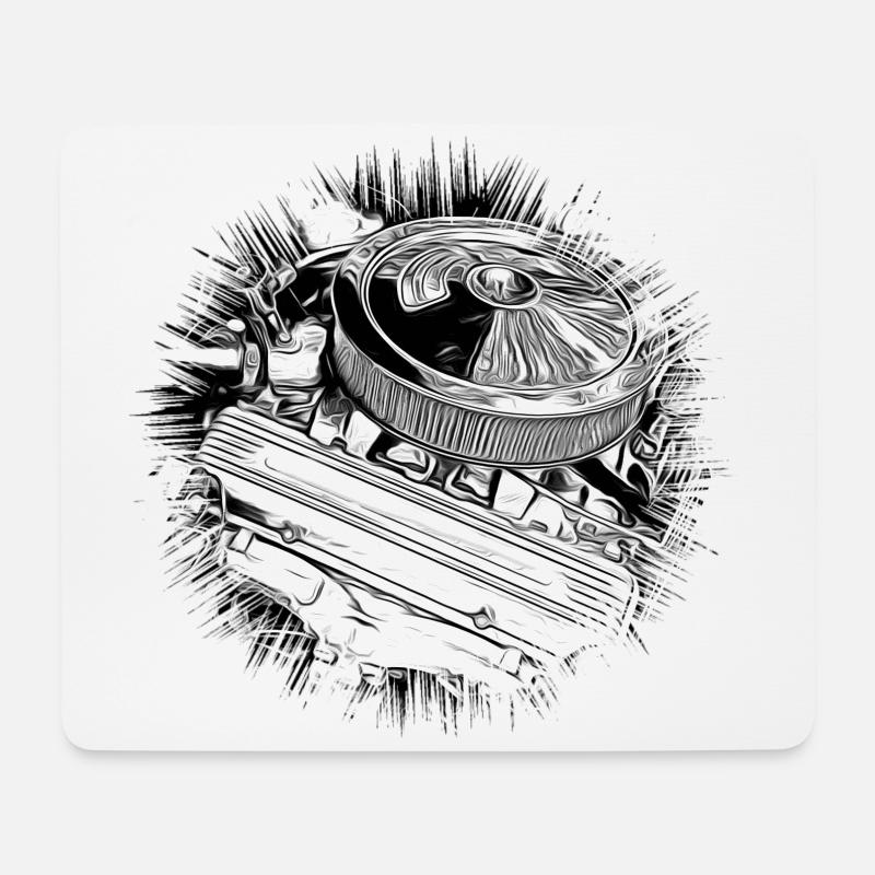 Auto - Mousepad (Querformat) - Weiß