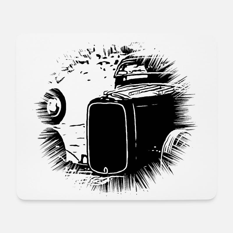Auto - Mousepad (Querformat) - Weiß