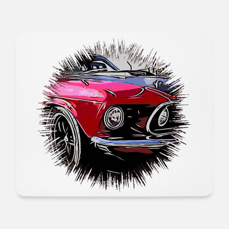 Auto - Mousepad (Querformat) - Weiß