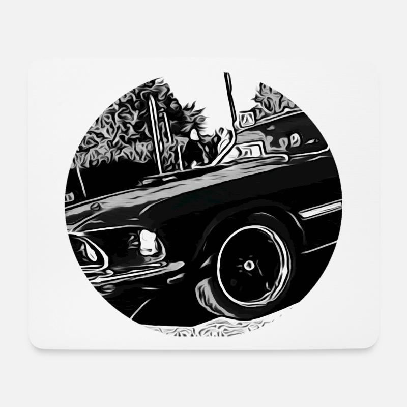 Auto - Mousepad (Querformat) - Weiß