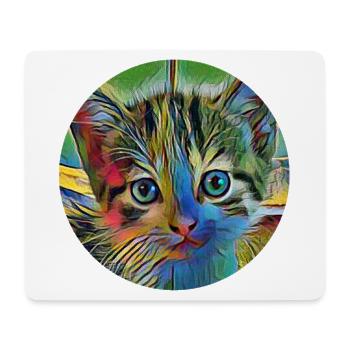 Katze - Mousepad (Querformat) - Weiß - Vorne