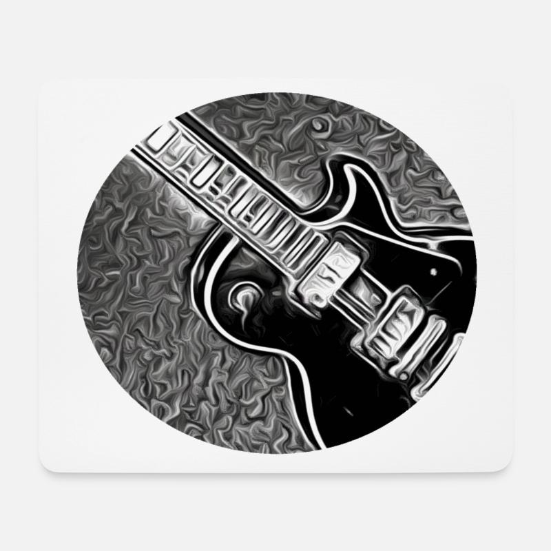 Gitarre - Mousepad (Querformat) - Weiß