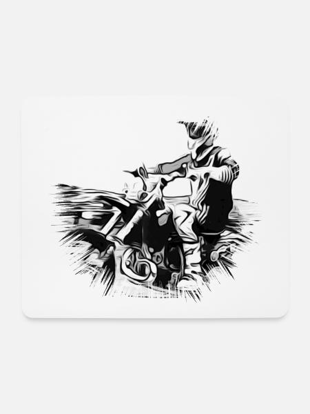 Motorcross - Mousepad (Querformat) - Weiß