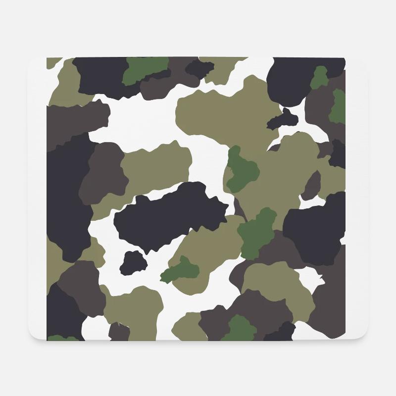 Militärische Tarnung - Mousepad (Querformat) - Weiß