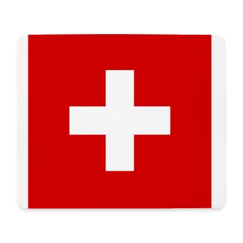 Drapeau suisse - Cadeau de fierté suisse - Tapis de souris (format paysage) - blanc - Devant