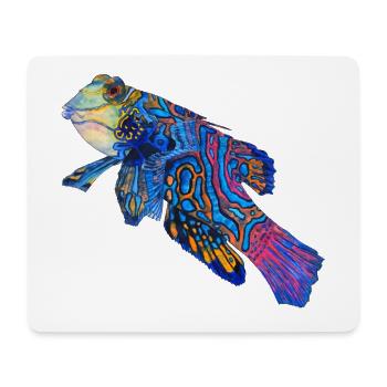 mandarin fish - Mouse Pad (horizontal) - white - Front
