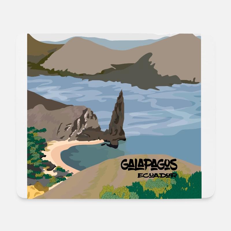 Galapagos landscape - Mouse Pad (horizontal) - white