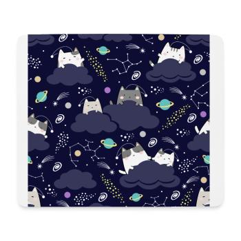 Mutter Katze Galaxie - Kindermaske. - Mousepad (Querformat) - Weiß - Vorne
