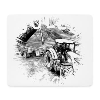 Traktor - Mousepad (Querformat) - Weiß - Vorne