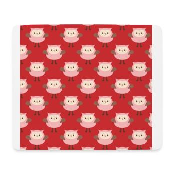 colorful mouse pad buntes Mousepad owl pattern - Mouse Pad (horizontal) - white - Front