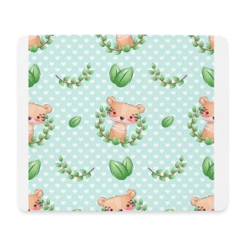 Cute Tiger Animal Pattern - Mousepad (Querformat) - Weiß - Vorne