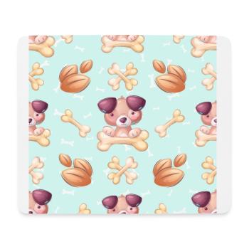 Cute Dog Animal Pattern - Mousepad (Querformat) - Weiß - Vorne