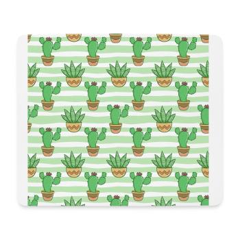 Plant succulent flower cacti Cactus Pattern - Mousepad (Querformat) - Weiß - Vorne