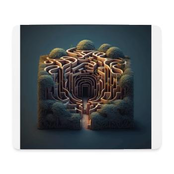 The Maze - Mousepad (Querformat) - Weiß - Vorne