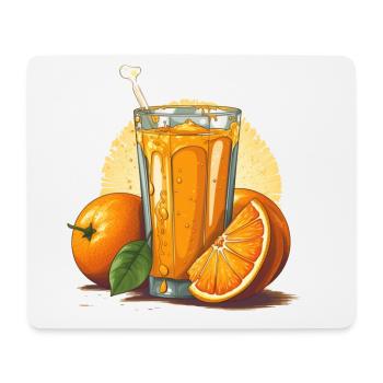 Fruity Orange Juice - National Orange Juice Day - Mouse Pad (horizontal) - white - Front