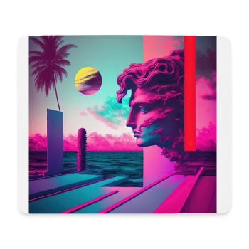 Eine Vaporwave Erkundung von Nostalgie & Ästhetik - Mousepad (Querformat) - Weiß - Vorne