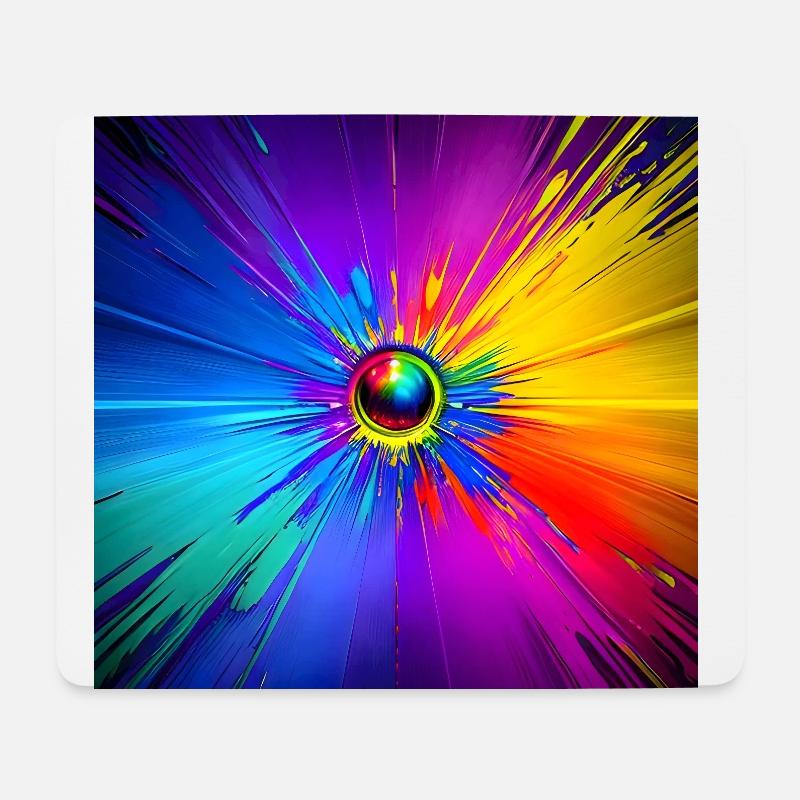 Mousepad buntes Splash Art Mousepad - Mousepad (Querformat) - Weiß