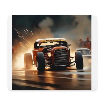 Rusty Hot Rod Rennen #10 - Mousepad (Querformat) - Weiß - Vorne