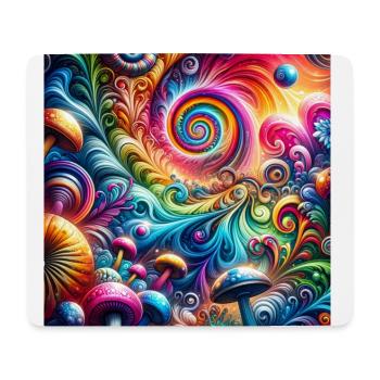 Psychedelic Art - Mousepad (Querformat) - Weiß - Vorne
