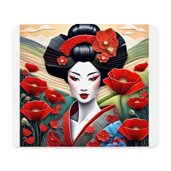 Asiatische Schönheit #12 - Mousepad (Querformat) - Weiß - Vorne