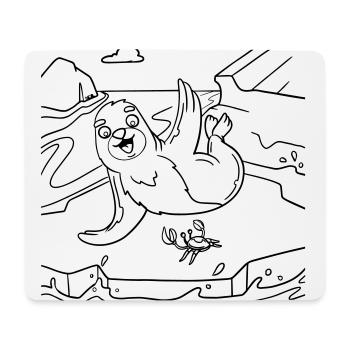 Seal Painting Fun for Children's Clothing, Bags & More - Mouse Pad (horizontal) - white - Front