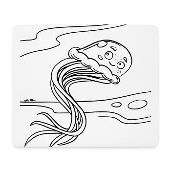 Ausmalspaß mit Qualle für Kinderbekleidung & mehr - Mousepad (Querformat) - Weiß - Vorne