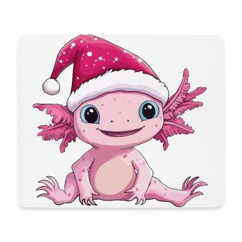 Axolotl Noël Mignon Noël mignon Noël - Tapis de souris (format paysage) - blanc - Devant