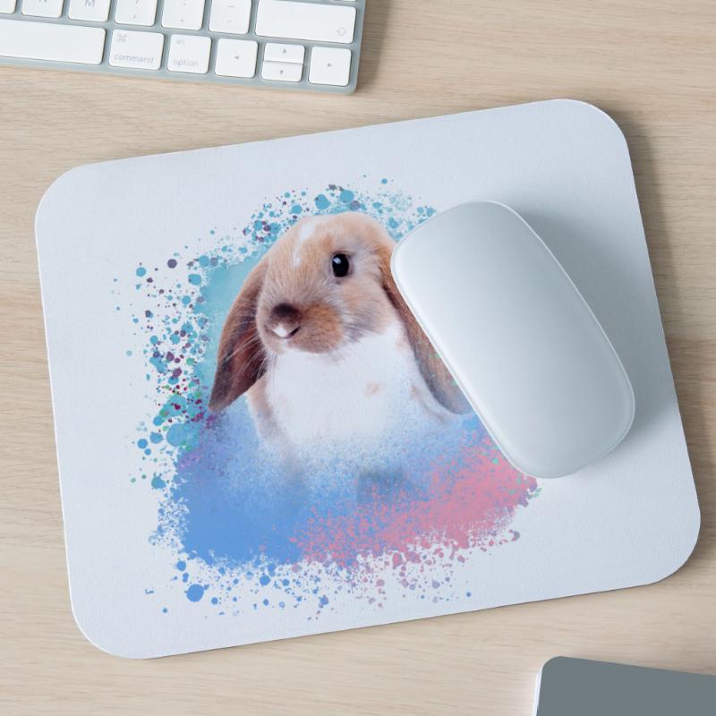 rabbit, rabbit, pink, graffiti, painting, Mouse Pad (horizontal)