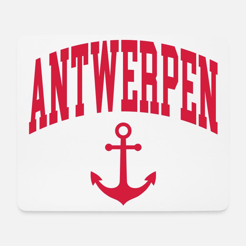 Antwerpen Anker - Mousepad (Querformat) - Weiß
