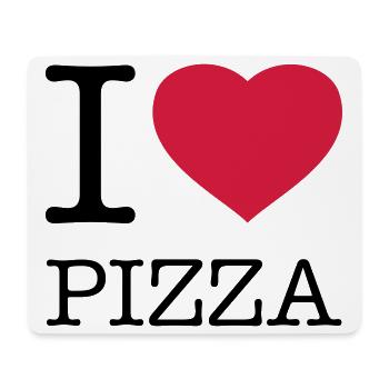 I LOVE PIZZA - Mouse Pad (horizontal) - white - Front