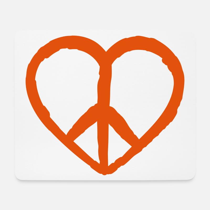 love peace frieden anti atomkraft no nuclear - Mousepad (Querformat) - Weiß