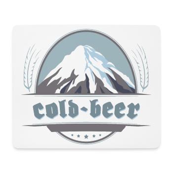 Cold Beer, Après-Ski - Mousepad (Querformat) - Weiß - Vorne