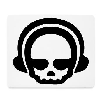 Headphone skull 1clr - Mousepad (Querformat) - Weiß - Vorne