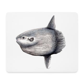 Arlequin - océan arlequin - Mola mola Poisson Lune - Tapis de souris (format paysage) - blanc - Devant