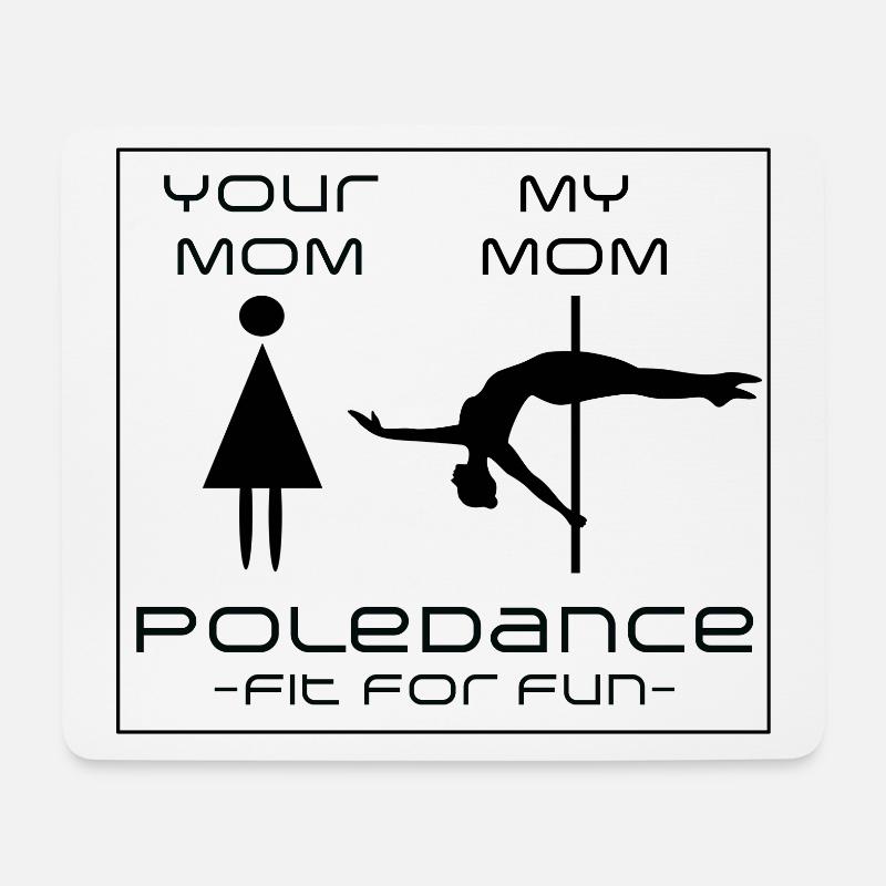 Poledance Mom: Spaß & Kraft - Mousepad (Querformat) - Weiß