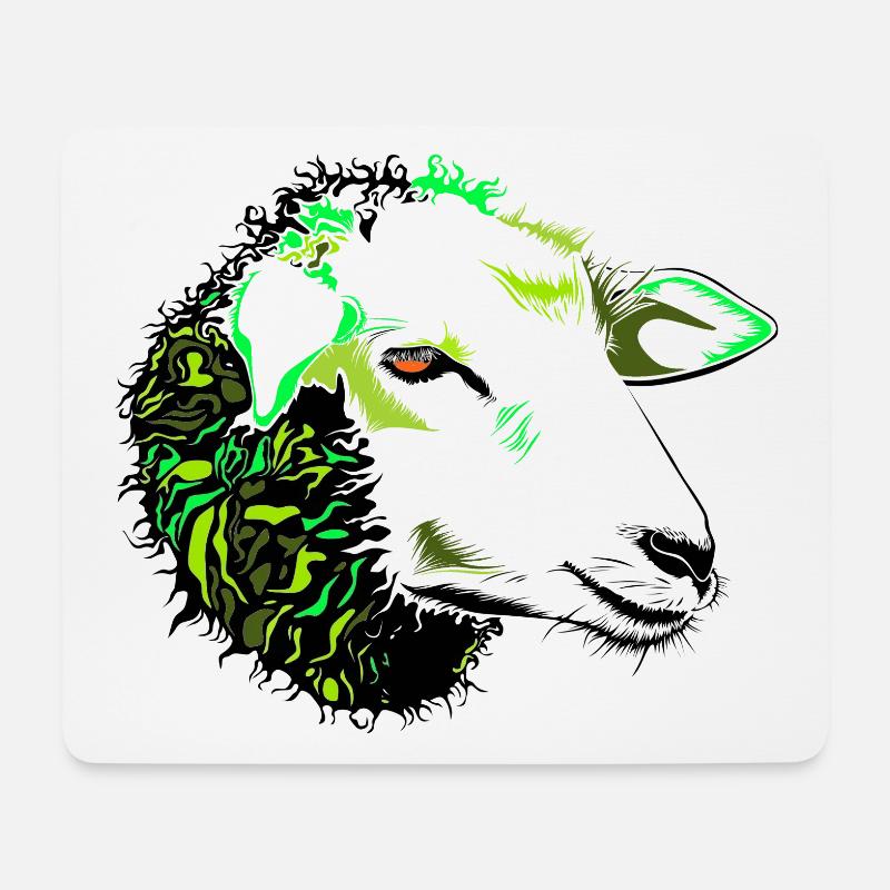 Schaf,Lamm,Schäfer,Natur,Umwelt, - Mousepad (Querformat) - Weiß