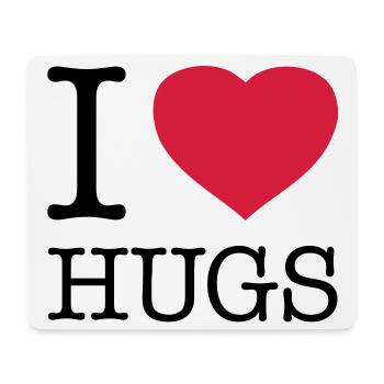 I LOVE FREE HUGS - Mousepad (Querformat) - Weiß - Vorne