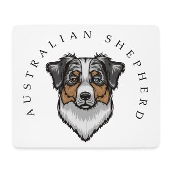 Australian Shepherd - Mousepad (Querformat) - Weiß - Vorne
