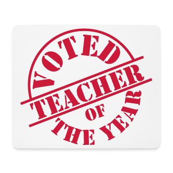 Teacher - Tapis de souris (format paysage) - blanc - Devant