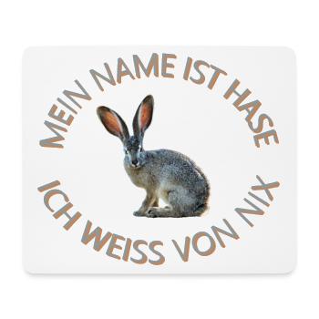 mein name ist hase - Mousepad (Querformat) - Weiß - Vorne