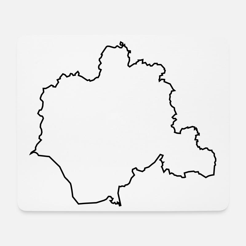 Contour of the Lippe circle - Mouse Pad (horizontal) - white
