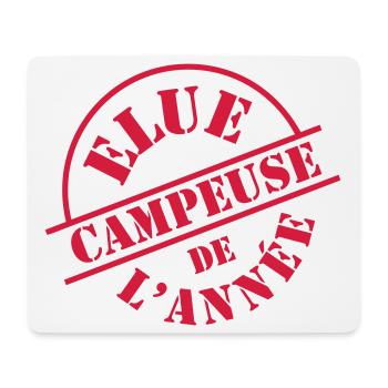 Elue Campeuse de l'année - Tapis de souris (format paysage) - blanc - Devant