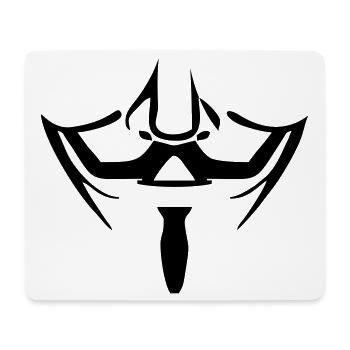 Anonymous mask - Mouse Pad (horizontal) - white - Front